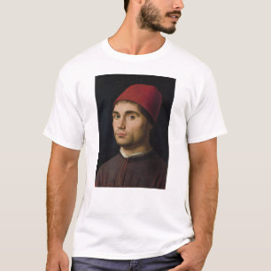 Camiseta Retrato Homem Antonello Messina pintura de arte vi