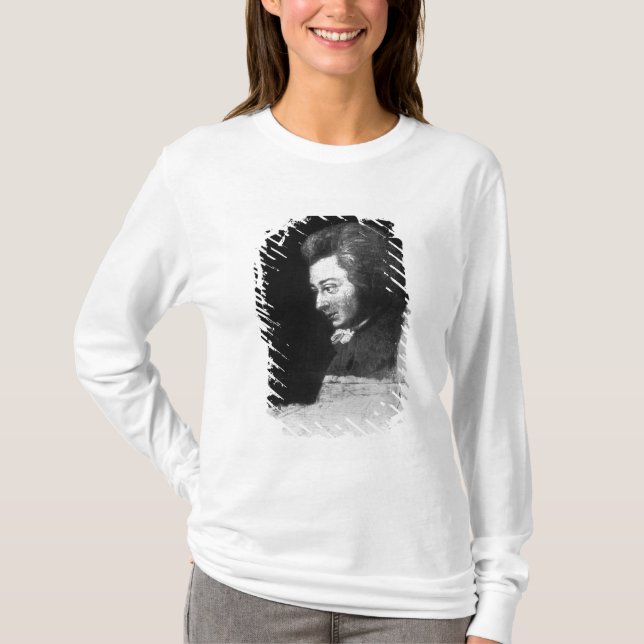 Camiseta Retrato inacabado de Wolfgang Amadeus Mozart (Frente)