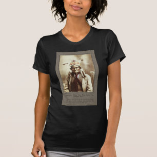 Camiseta Retrato indiano de Geronimo do líder de Chiricahua