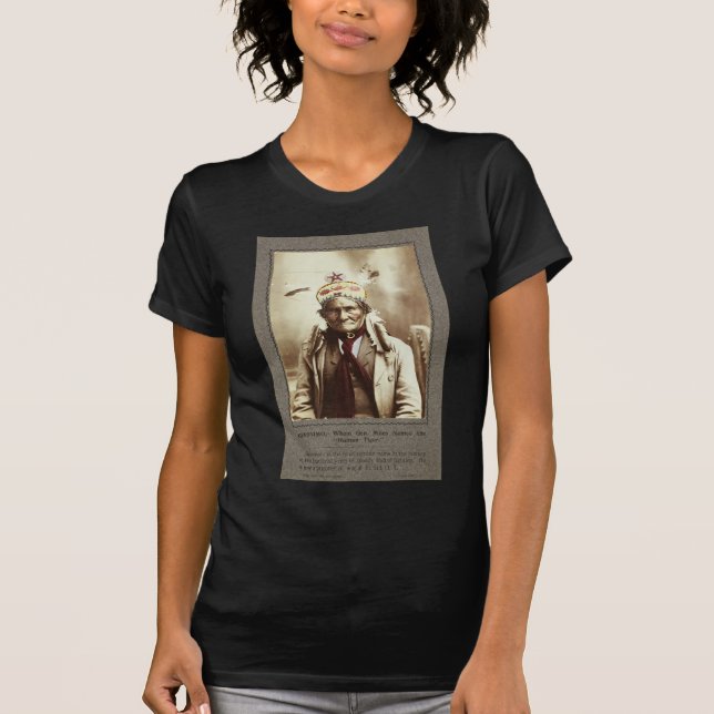 Camiseta Retrato indiano de Geronimo do líder de Chiricahua (Frente)