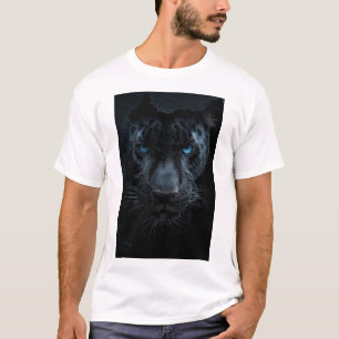 Camiseta Retrato Leão Realista Vista Frontal Camisa-T