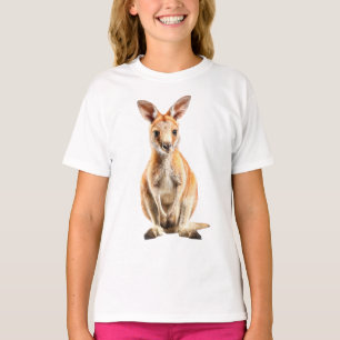 Camiseta Retrato Majestoso do Pelo de Canguru Vermelho