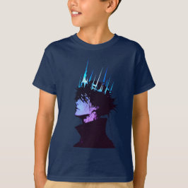 Camiseta Retrato Masculino do Rei Anime Gótico com Coroa Az
