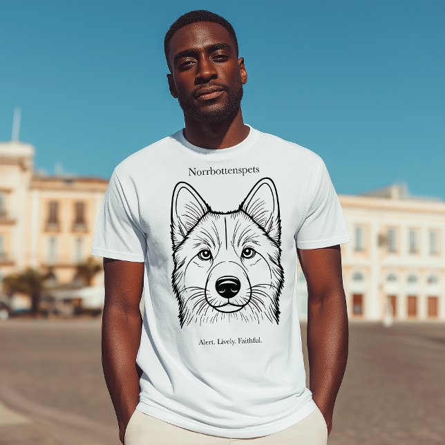 Camiseta Retrato Norrbottenspets (Criador carregado)