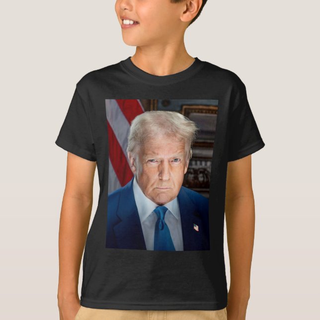Camiseta Retrato Oficial da Casa Branca Donald J Trump 2025 (Frente)