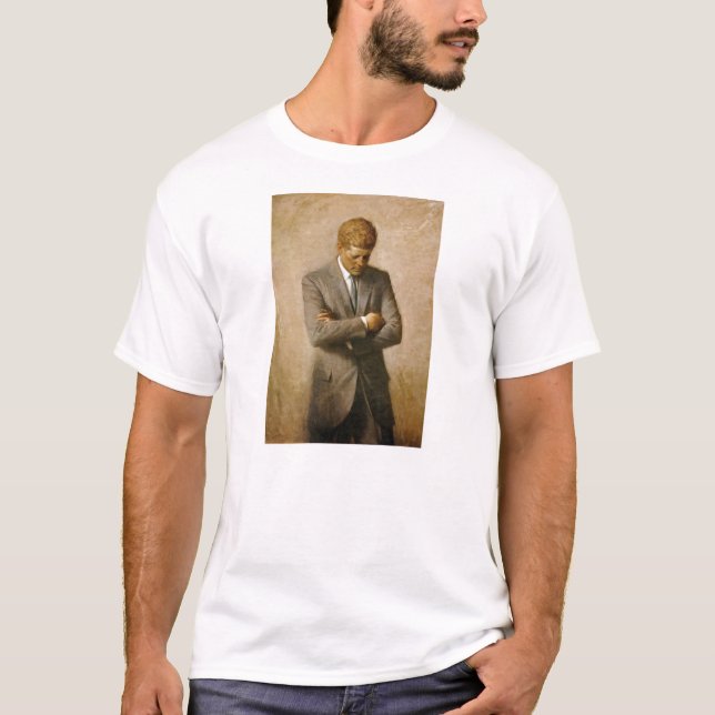 Camiseta Retrato oficial de John F. Kennedy por Aaron (Frente)