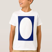 Retrato Oval Azul DK Sólido FG O MUSEUM Zazzle G
