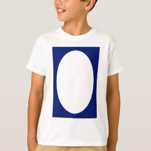 Camiseta Retrato Oval Azul DK Sólido FG O MUSEUM Zazzle G