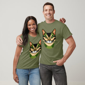Camiseta Retrato para gatos camuflados