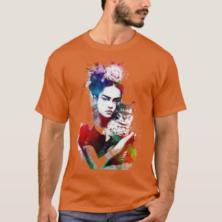 Camiseta Retrato para mulheres e gatos