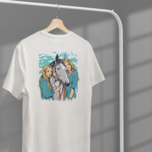 Camiseta Retrato Para Raparigas E Cavalos