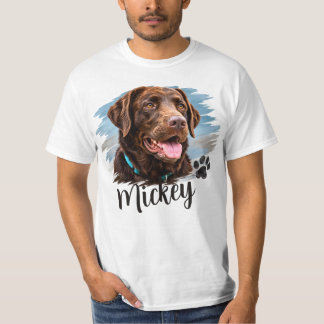 Camiseta Retrato Personalizado de Cachorro