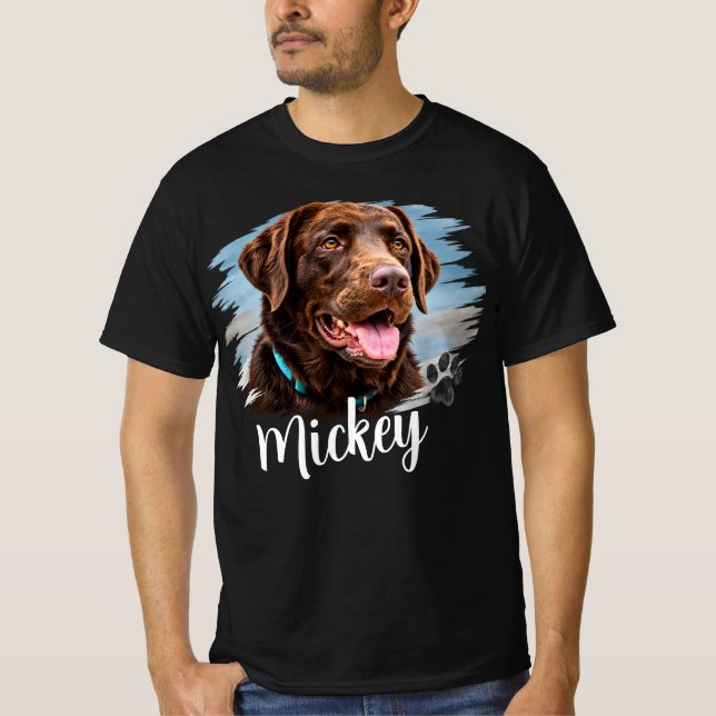 Camiseta Retrato Personalizado de Cachorro (Frente)