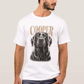 Camiseta Retrato Personalizado de Cachorro em Estilo de Gra
