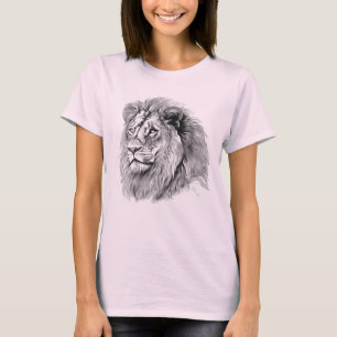 Camiseta Retrato poderoso de leão