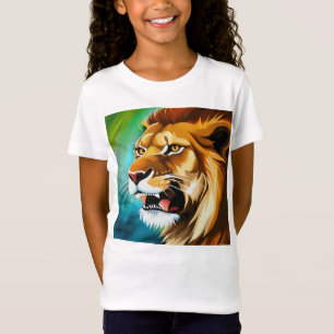 Camiseta Retrato Posicionado Do Lion De Raiva-57566