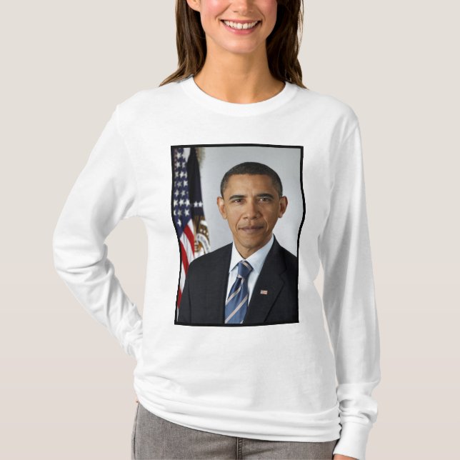 Camiseta Retrato Presidencial de Barack Obama (Frente)
