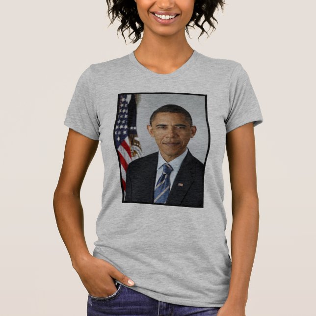 Camiseta Retrato Presidencial de Barack Obama (Frente)