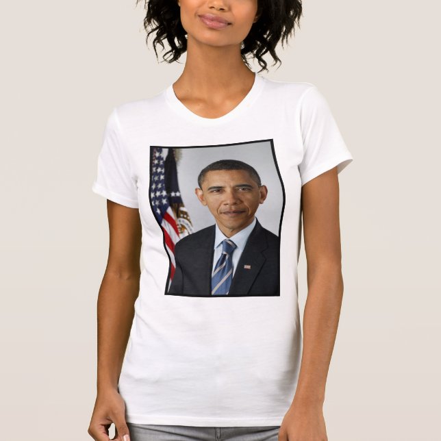 Camiseta Retrato Presidencial de Barack Obama (Frente)