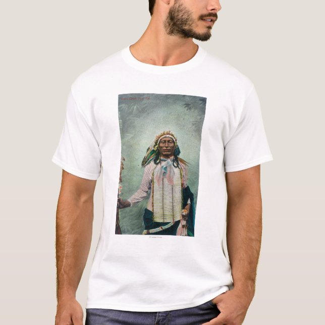 Camiseta Retrato principal da cauda do ferro de Sioux (Frente)