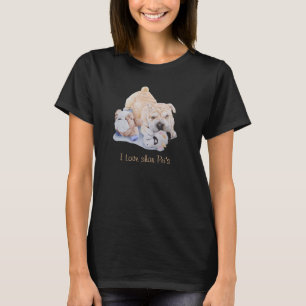 Camiseta retrato shar do cão do pei do filhote de cachorro