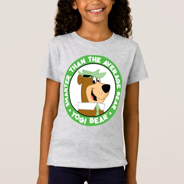 Camiseta Retrato sorridente do Urso Yogi (Frente)