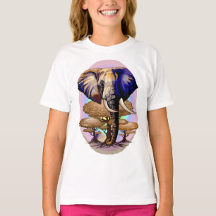 Camiseta Retrato Surreal do Elefante Africano