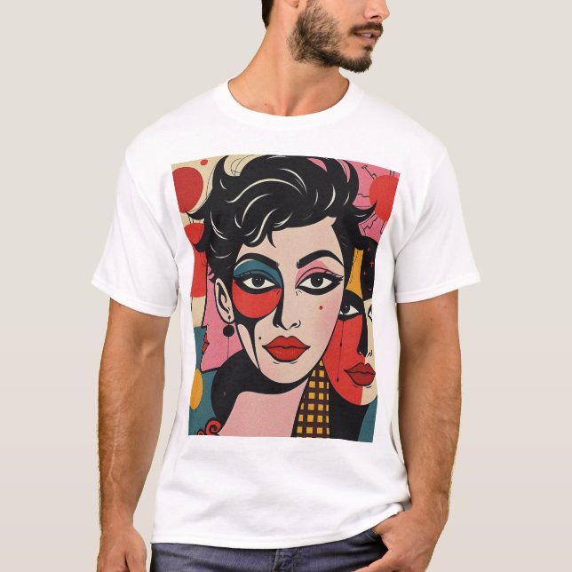 Camiseta Retrato Surreal Punk (Frente)