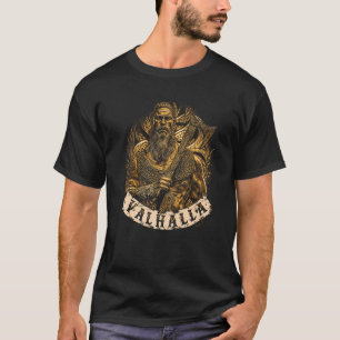 Camiseta Retrato Viking Valhalla Mitologia Nórdica Machado