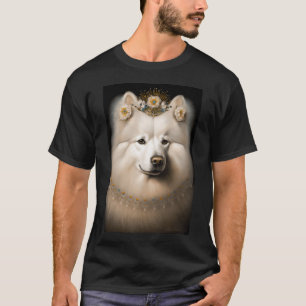 Camiseta Retrato Vintage de Cachorro Samoyed 37