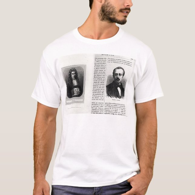 Camiseta Retratos de Denis Papin e de Etienne Lenoir (Frente)