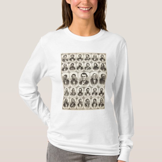 Camiseta Retratos de John C Salão e prof. JW Bradshaw (Frente)