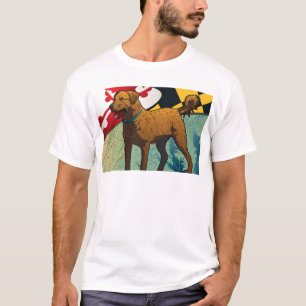 Camiseta Retriever de baía de Chesapeake de Maryland,