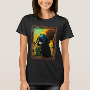 Camiseta Retriever de Capa Lisa Pintura Flor de Girassol Mo