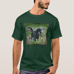 Camiseta Retriever de Flatcoated com pato