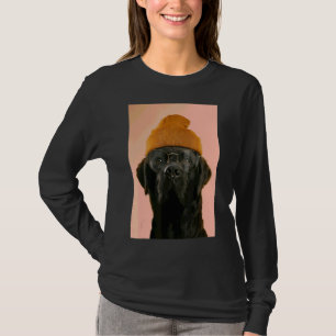 Camiseta Retriever De Laboratório Com Pierces De Óculos Bon
