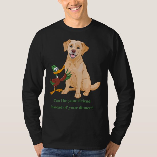 Camiseta Retriever De Laboratório E Janto De Pato Ou Amigo (Frente)