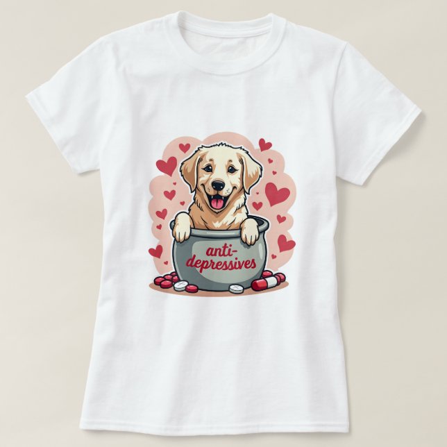 Camiseta Retriever de ouro (Frente do Design)