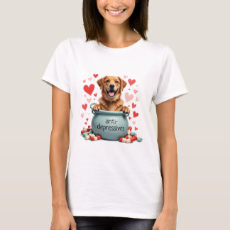 Camiseta Retriever de ouro, castanho