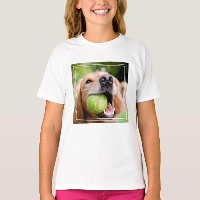 Camiseta Retriever De Ouro Com Bola De Tênis (Frente)