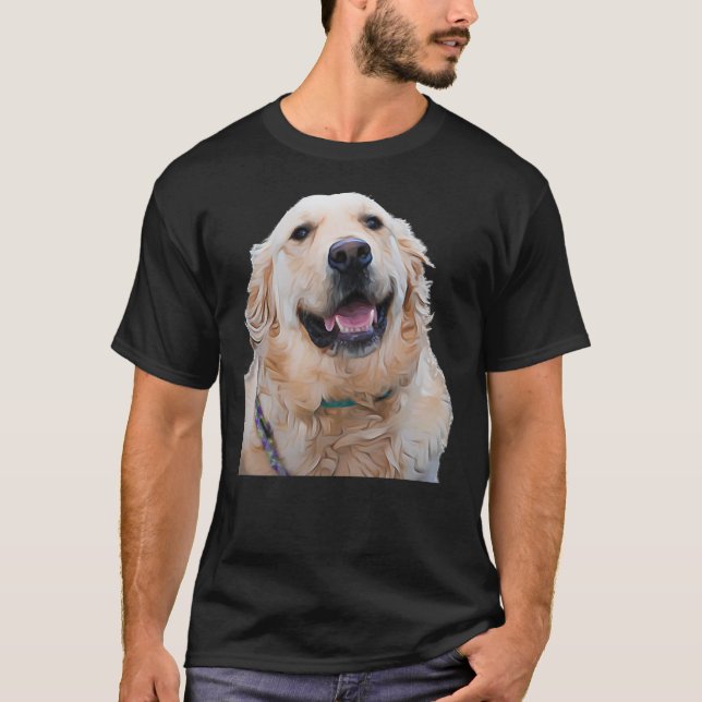 Camiseta Retriever de Ouro em Cute 16 (Frente)