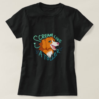 Camiseta Retriever de Toller Gritar Duck Toller Cachorro