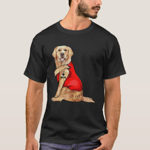 Camiseta retriever dourado cão eu amo mãe tatuagem