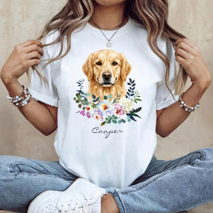Camiseta Retriever Golden em Aquarela