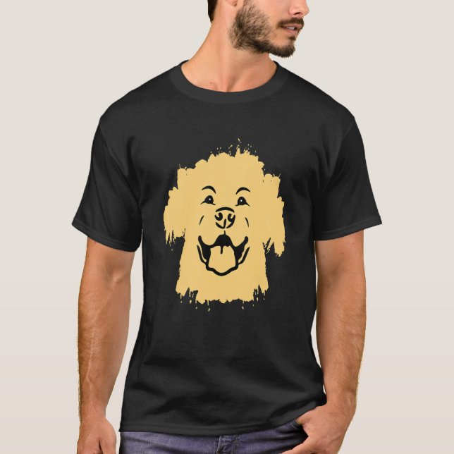 Camiseta Retriever Labrador   Owner Happy Face Dog Lab (Frente)