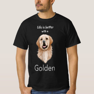 Camiseta Retriever ouro - A vida é melhor com um Ouro