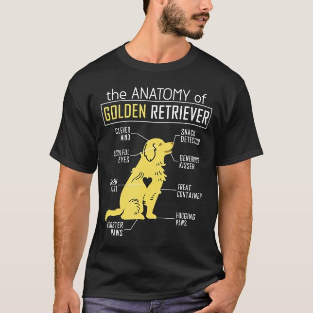 Camiseta Retriever Ouro de Anatomia (Frente)