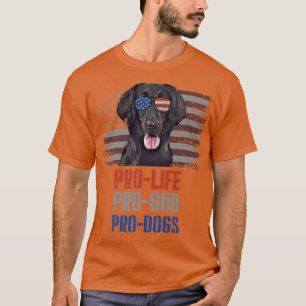 Camiseta Retrievers FlatCoated Pro Life Pro God Pro Dogs Pr