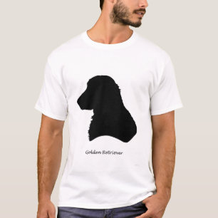 Camiseta Retriver dourado - silhueta preta