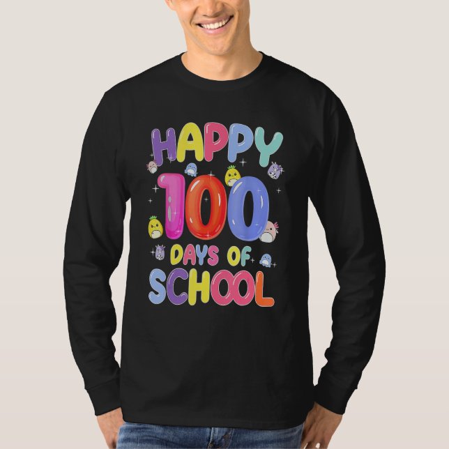 Camiseta Retro 100th Day Of School Teachers Kids Child Happ (Frente)